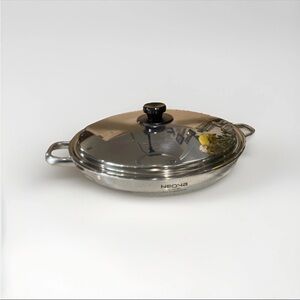 NEOVA by Vitamix Stainless Steel Large Chefs Skillet W/Lid 13” RARE Cookware USA